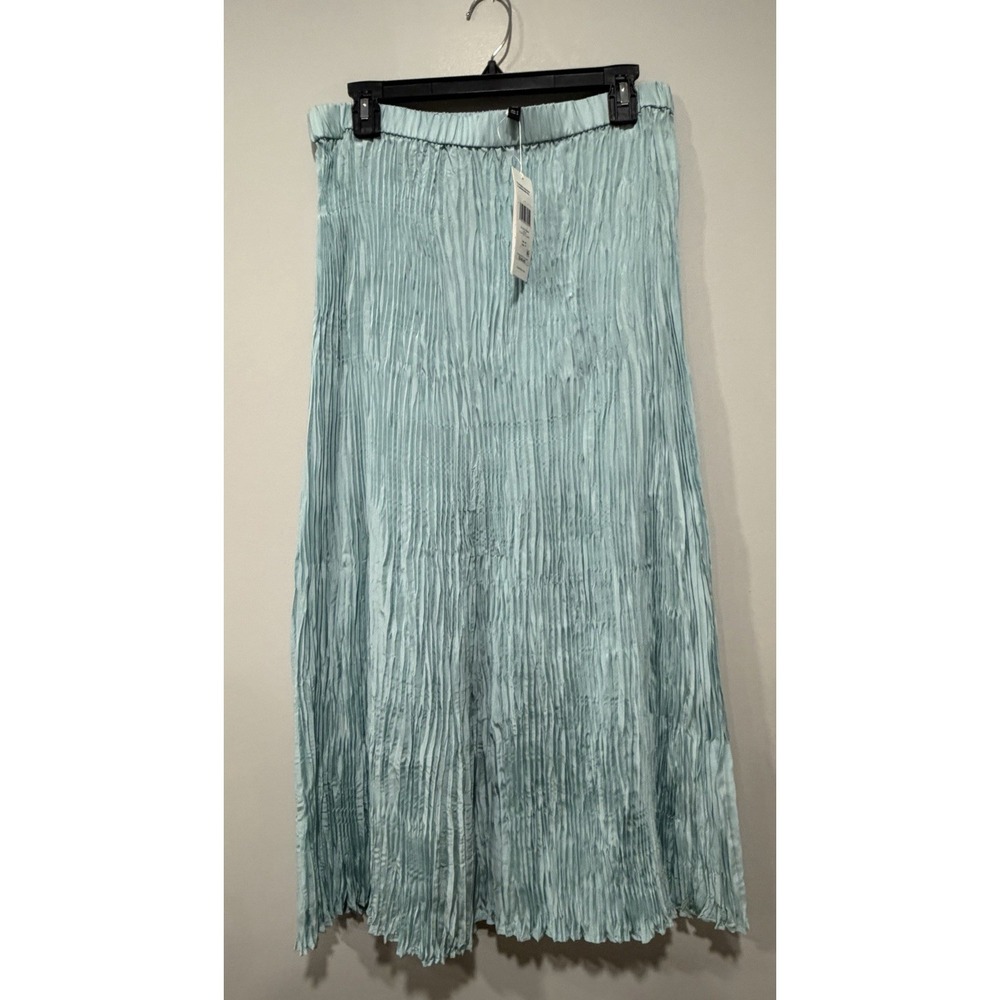 Eileen Fisher NWT Woman's‎ S Pool Pleated F/L Skirt 100% Silk